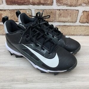Nike‎ Alpha Menace 4 Shark Football Cleats Youth 6Y Black White FQ4012-001